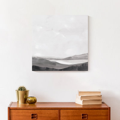 Paysage brumeux sur toile