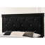 Lit simple moderne avec tête de lit tapissier noir - Pièce essentielle de la chambre à coucher, finition enchanteresse