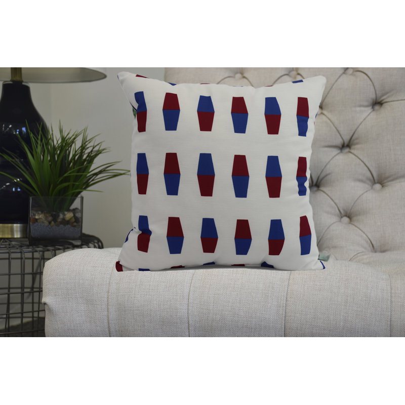 Housse et insert de coussin carré Nantucket, Rouge, 26 po x 26 po