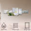 Ensemble de 5 panneaux muraux - "Perfect photo" Monica Mize, art mural sur toile pour le salon, la chambre à coucher ou le bureau 