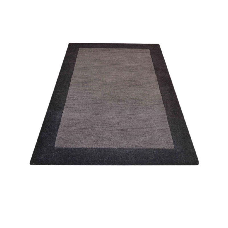 Kaylie HAND TUFTED WOOL ECO-FRIENDLY AREA RUGS - Charcoal & Black Color | Contemporary Design | Area rugs for living room, Bedroom