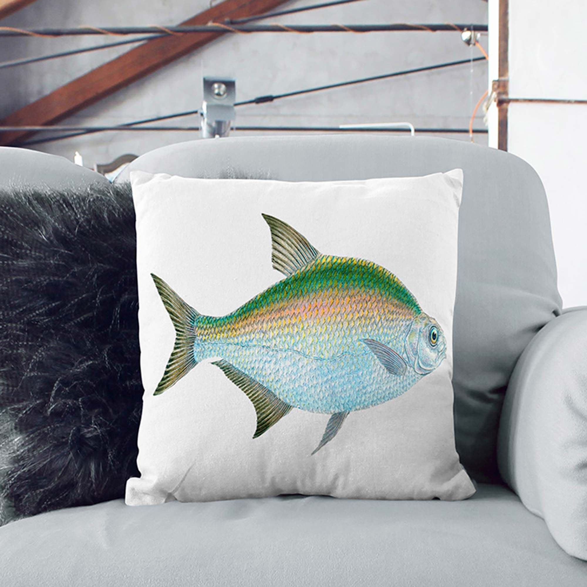 Fish hotsell throw pillow