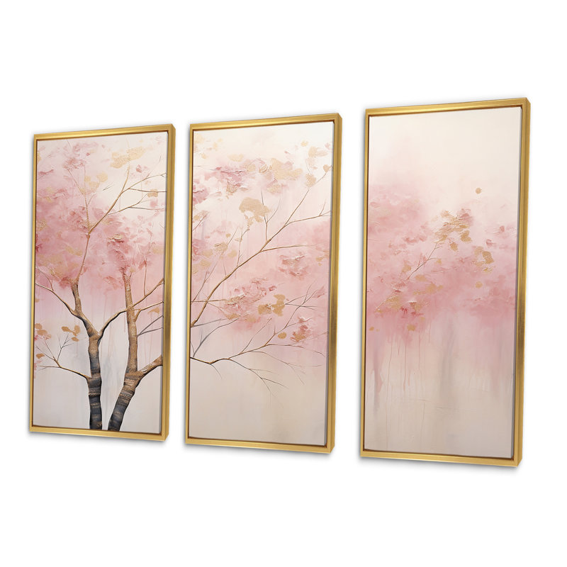 Gainesville - Forest Canvas Art Set, Gold Floater Framed, 32" H x 48" W x 1" D