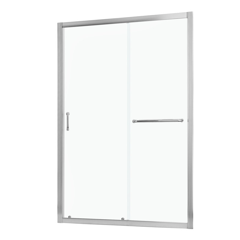 Paroi de douche coulissante simple H 48 po x H 72 po, Chrome