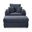 Chaise longue rembourrée avec repose-pieds-290506450