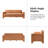 Isai Modern 84" Curved Chenille Sofa-1022560222