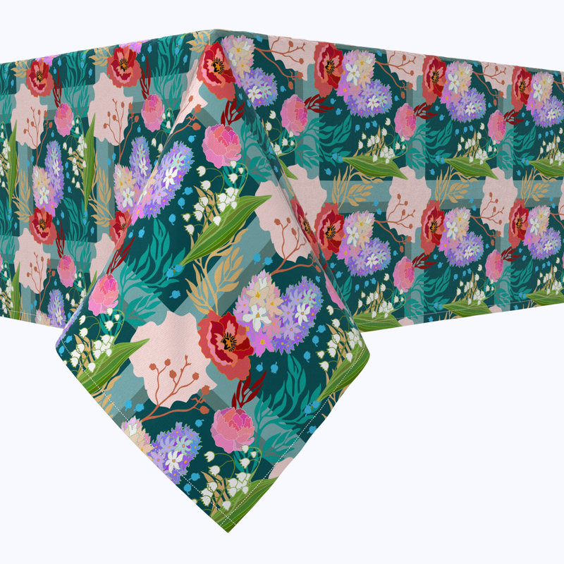 Floral 89 Cotton Tablecloths, 104" x 60"