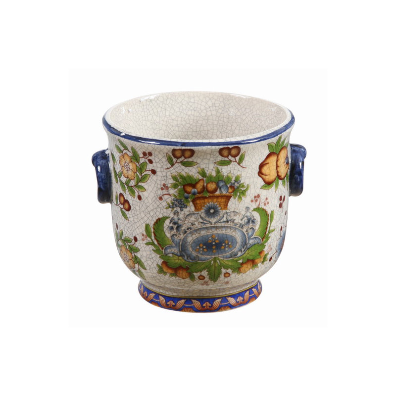 Tuscan Handmade Planter, 6.5" H x 6" W x 6" D