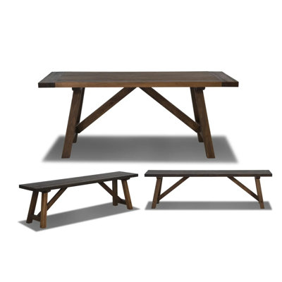 Cascais Dining Set With Farmhouse Base