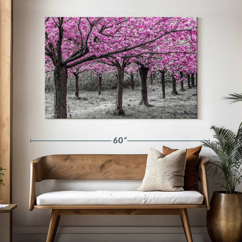 Harnek Cherry Trees In Perfect Bloom, 34" H x 51" W