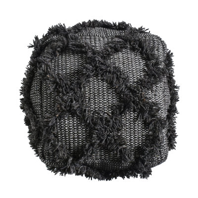 Jumanji Handcrafted Wool And Cotton Pouf