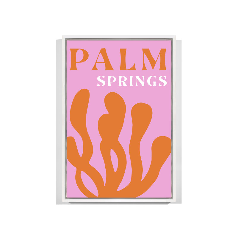 Palm Springs, White Floater Framed, 51" H x 34" W