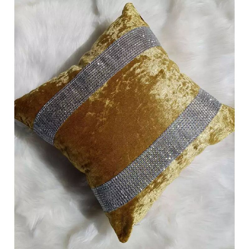 Dimante Crushed Velvet Cushion Covers 45X45, Gold