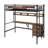 Multifunctional Loft Bed With Integrated L-Shaped Study Area, Charging Ports, Drawers, Shelves And Safety Guard