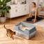 Litière en acier inoxydable avec couvercle pour gros chats, y compris pelle-949351931-949351932