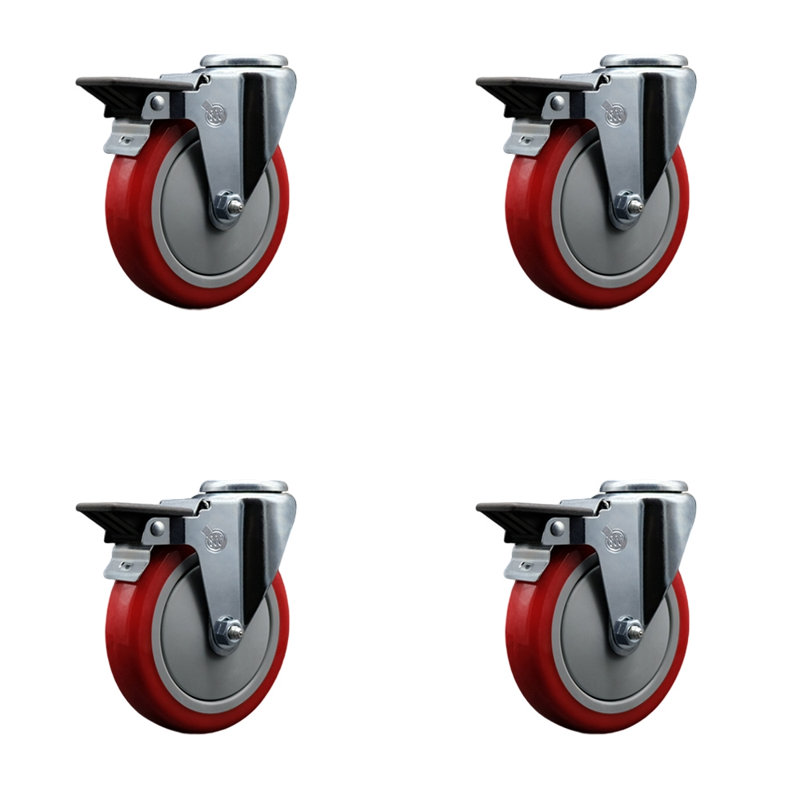 Polyurethane Caster, Red