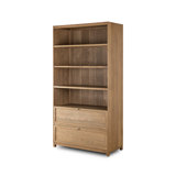 Millie Bookcase-Drifted Matte Black Veneer