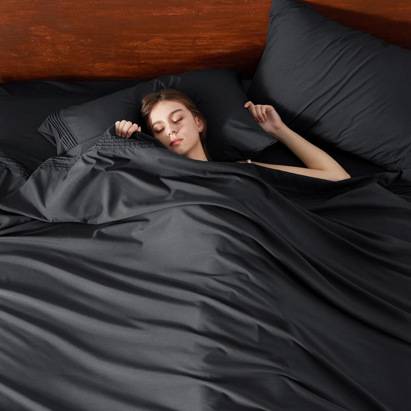 Bedsure Deep Pocket Sheet Set - Fits Mattresses Up to 21 Inches Thick -  GentleSoft Bed Sheet set, Moisture Wicking, Soft & Cooling Bed Sheet & Pillowcases, Easy & Secure Fit