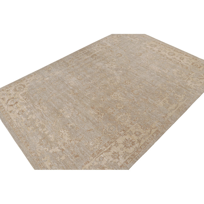 Handmade Silk and Wool Area Rug