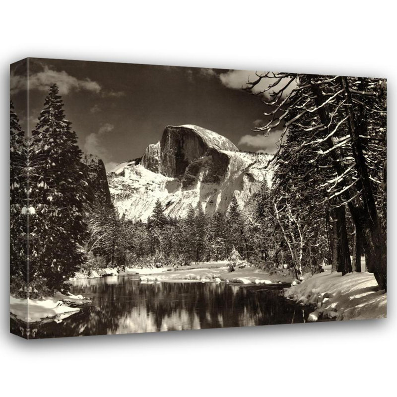 Half Dome, Merced River, Winter, 36" H x 46" W