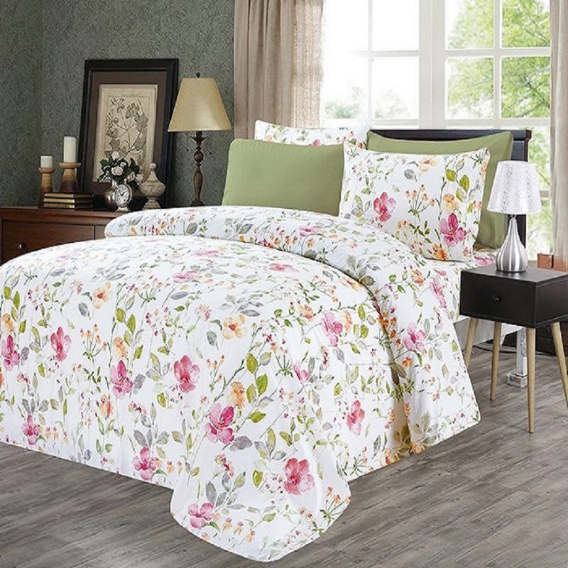 Jennabelle Microfiber Floral Sheet Set, Twin