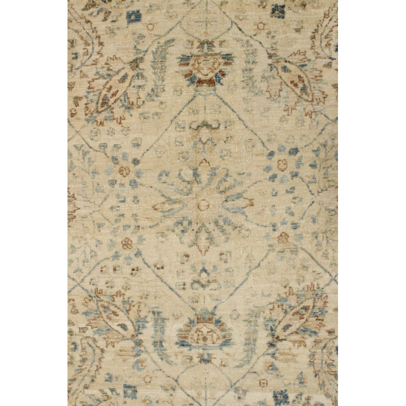 Tapis bleu et ivoire 5 x 8