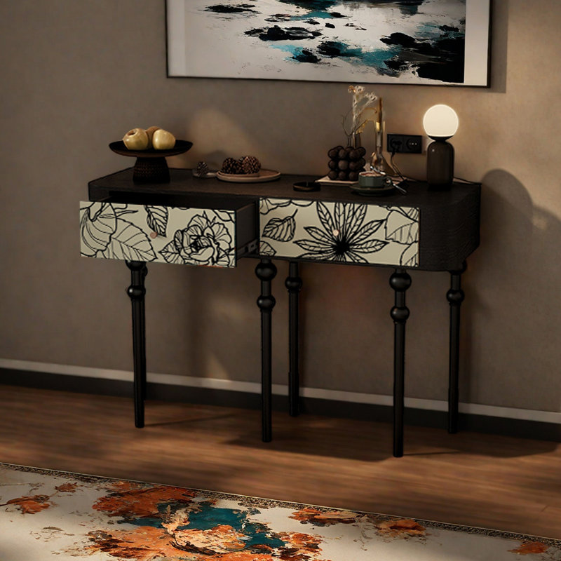 Console en bois massif de style français