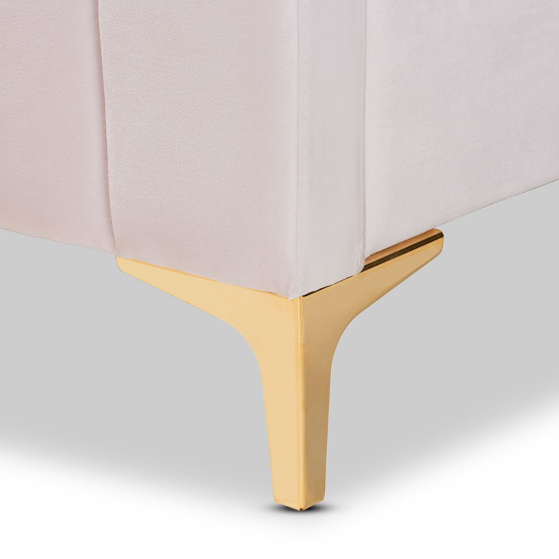 Krecic Upholstered Platform Bed, Pink, Full / Double
