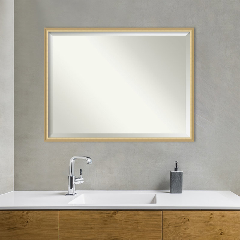 Miroir mural Merima, Rectangle, 31,75 po x 41,75 po, Or