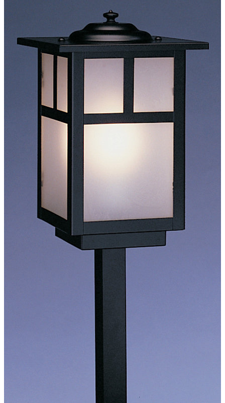 Éclairage de sentier 1 lumière Hylan, H 20 po x l 6 po / vide, Noir satiné, Brun clair