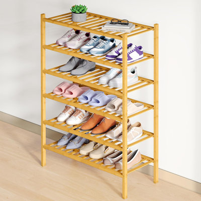 6 Tier Bamboo Shoe Rack
