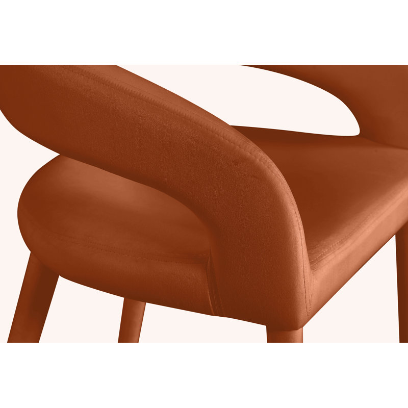 Tabouret de comptoir 26,5 po Destiny, Velours, Cognac