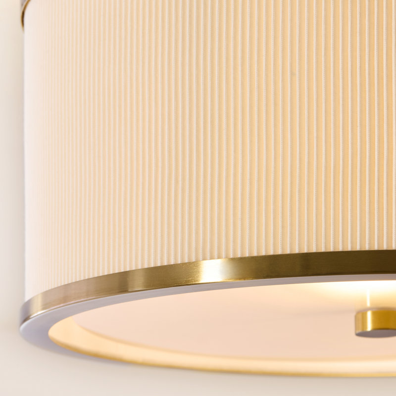 Linen Blend Flush Mount