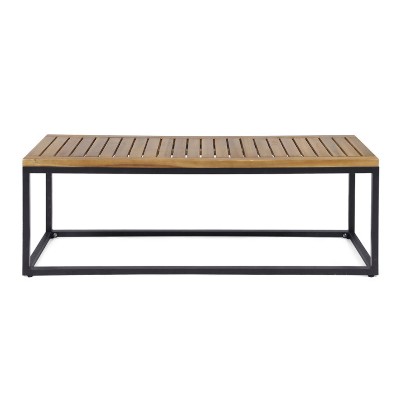 BANC EN BOIS ET MÉTAL JECO INDUSTRIAL, Teck