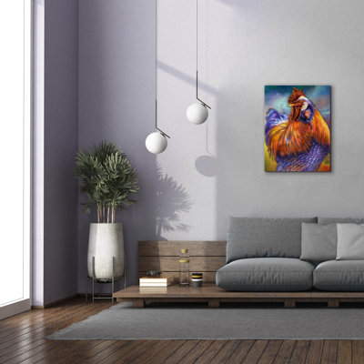  'Rooster' by Tim Jeffs Canvas Wall Art