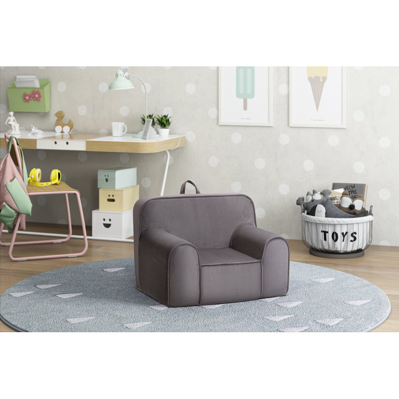 Kuddlez Kids Foam Chair Grande Size Gray, Gray