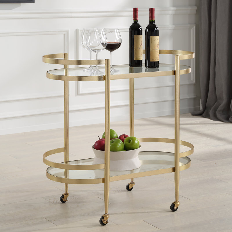 Birch Lane™ Chester Gold Bar Cart