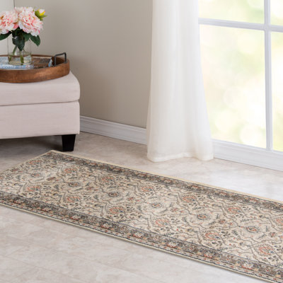 Tapis et coureur Coraline albâtre et brun