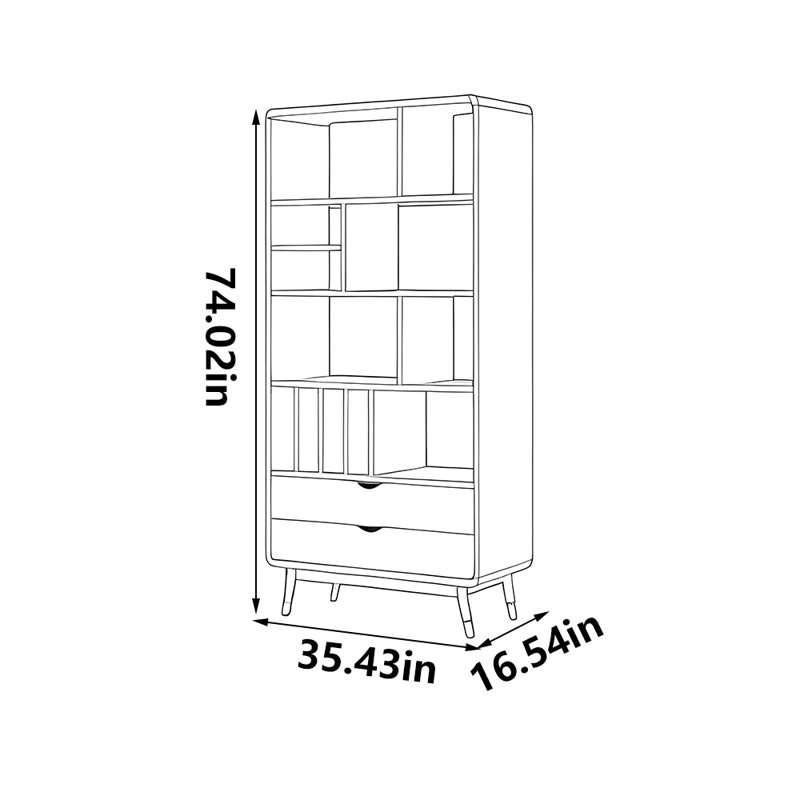 All solid wood classic bookcase