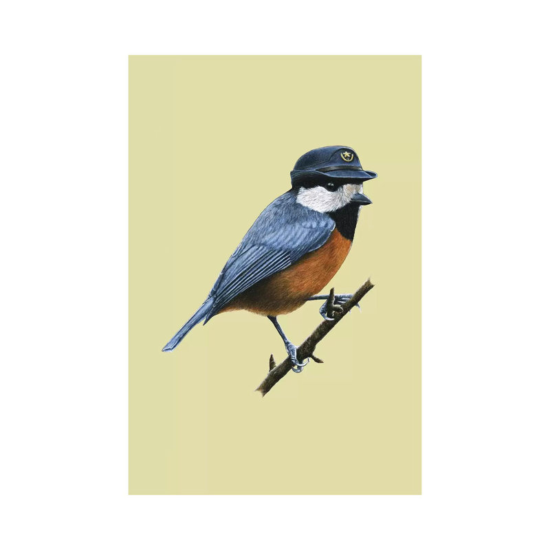 «Varied Tit» par Mikhail Vedernikov - Giclée sur toile tendue avec châssis, H 18 po x l 12 po x 1,5 po