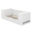 Lit de jour simple, structure de canapé-lit en bois avec couchette et accoudoirs de rangement polyvalents-653853754
