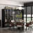 Lighted Wood and Glass Dining Cabinet-97779060