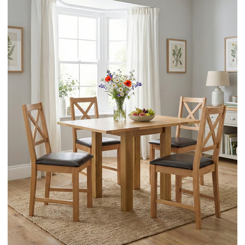 4 - Person Solid Oak Dining Set