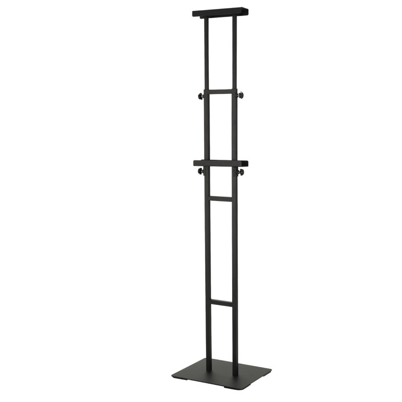 Porte-affiche, hauteur réglable jusqu'à 75 po, porte-affiche à piédestal robuste à double face, porte-affiche sur pied avec base absorbant les chocs pour affichage, pour tableau et mousse, noir
