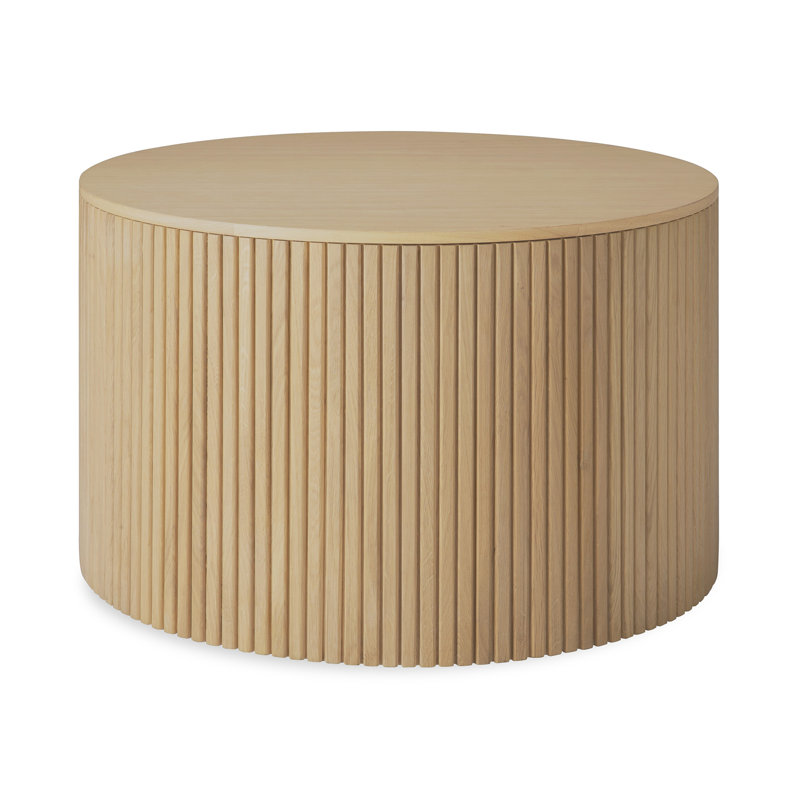 Roller Max Coffee Table, Oak, 13.8" H x 23.6" L x 23.6" W
