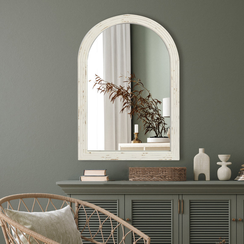 Miroir mural en bois