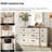 Laziza 3-Piece Farmhouse 9 Drawers Dresser And Nightstand Set For Bedroom,52.4" W Solid Wood Chest Of 9 Drawers And 24.3" H Nightstand Set Of 2 With Charging Station-1240138020