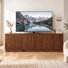 97.87" W Mid-Century Modern TV Stand, Sideboard Cabinet Set with Fluted Arched Doors