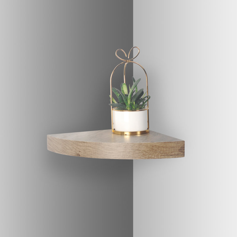 Lasher Corner Shelf, Anthracite Oak