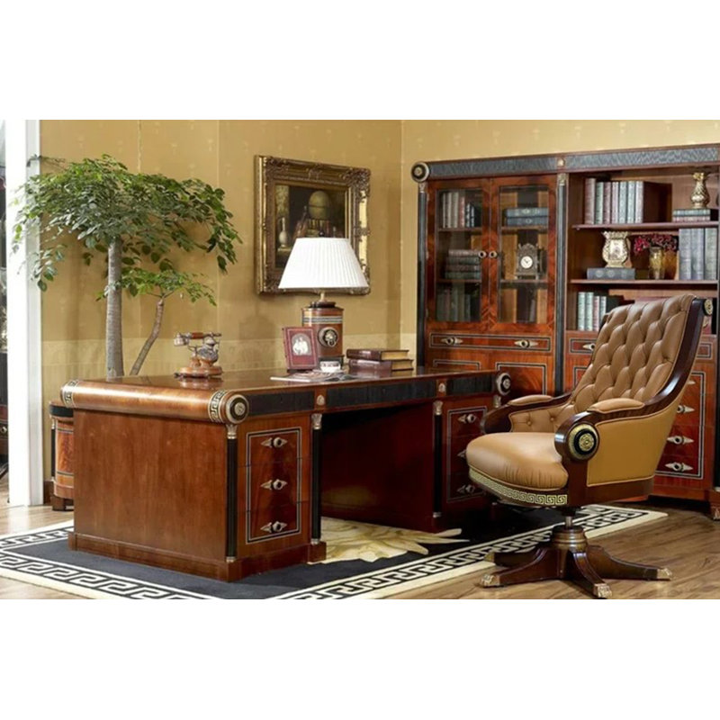 Edelman Solid Wood Executive Desk, Walnut